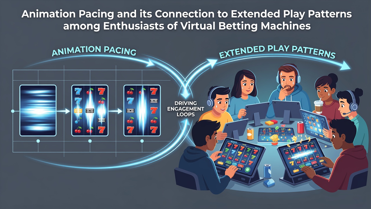 Detailed view of reel animations and timing sequences in a virtual betting machine interface