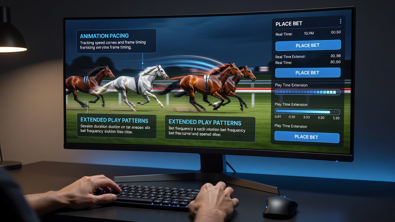 Side-by-side comparison of fast versus graduated animation sequences in virtual betting machine gameplay
