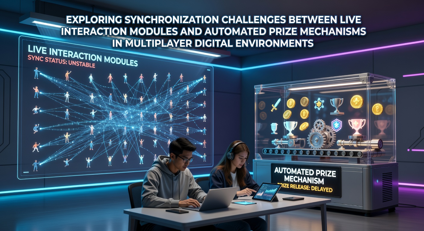 Multiplayer digital environment showing live player interactions and automated prize distribution systems