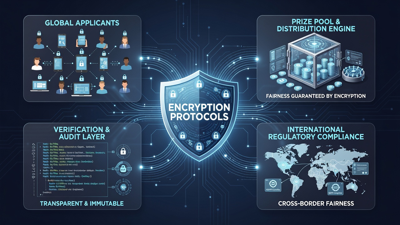 Secure data flows in international digital chance applications
