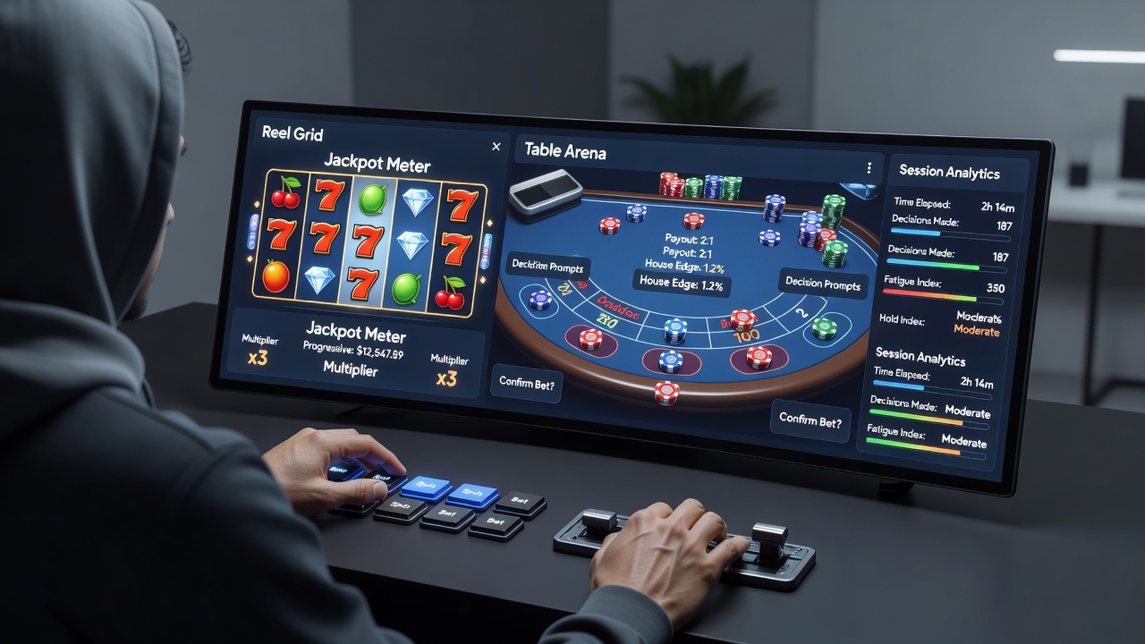 Detailed view of navigation flow between reel and table sections during extended hybrid sessions