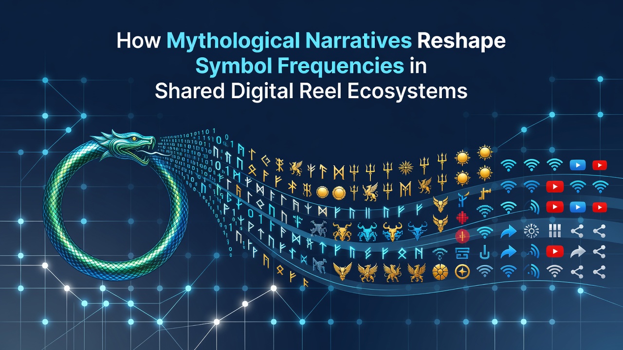 Digital reel interface displaying mythological symbols with frequency indicators in a shared gaming platform