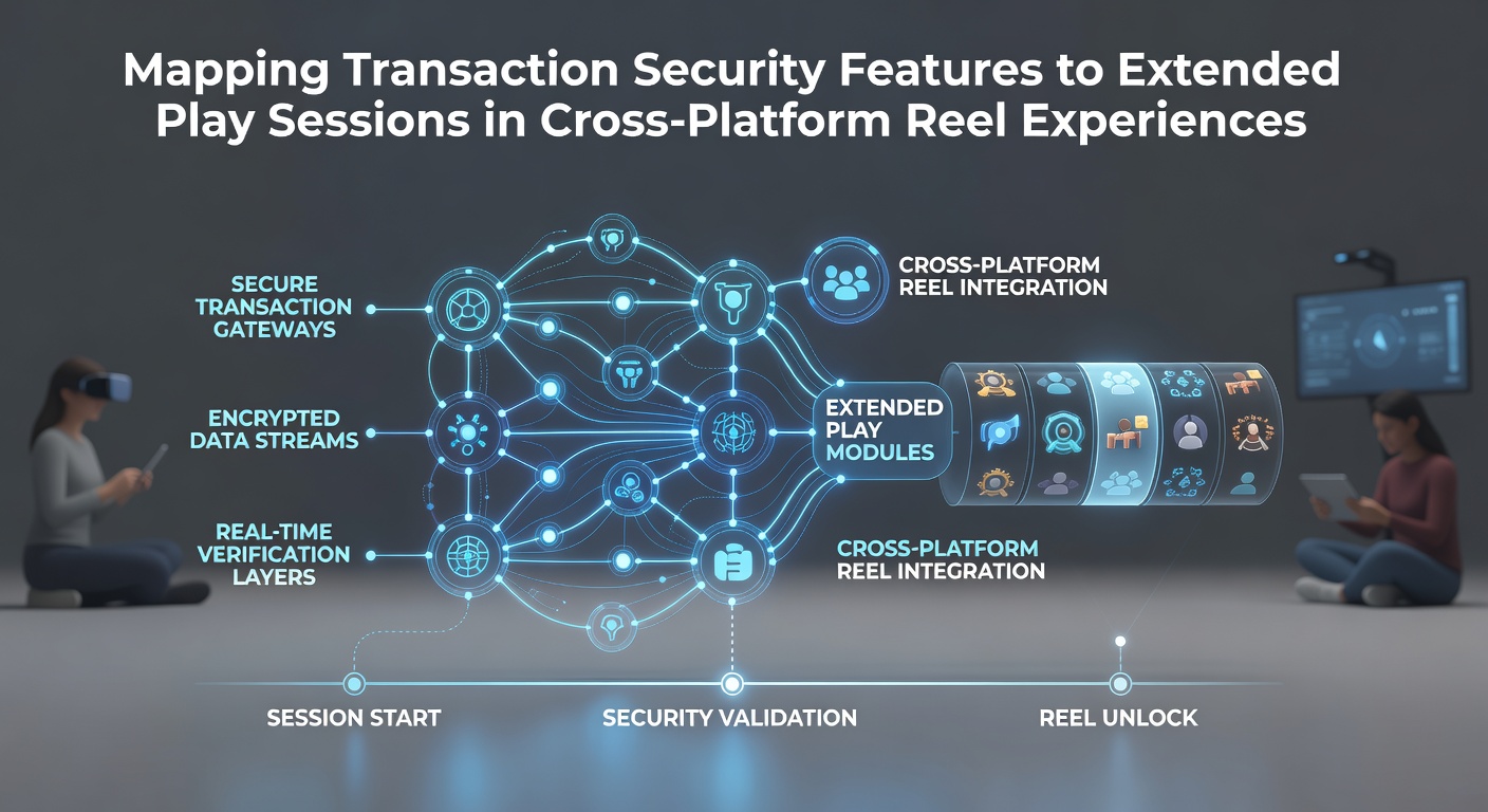Cross-platform reel interface showing secure transaction flow across mobile and desktop devices