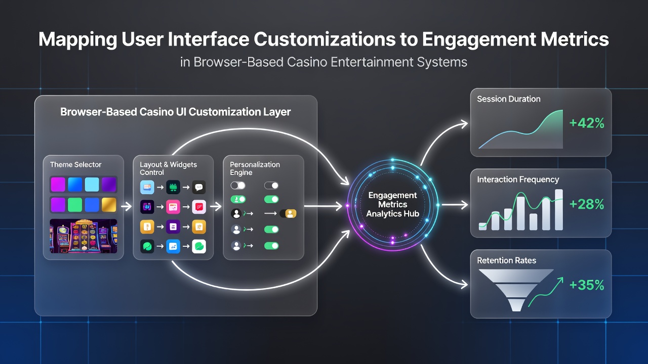 Analytics dashboard displaying UI customization effects on player engagement metrics over time